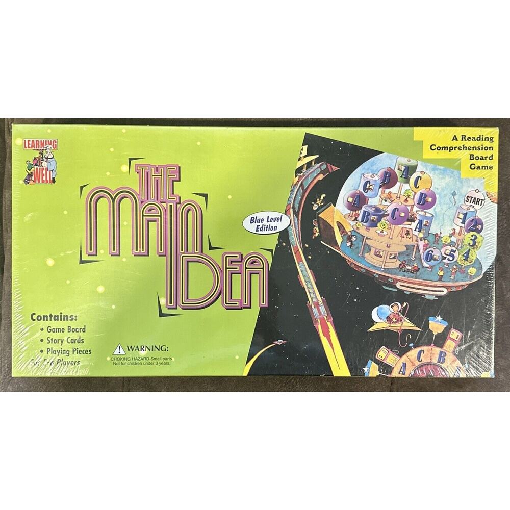 Vintage Board Game Complete THE MAIN IDEA 2-6 Players Blue Level Reading/SEALED.
